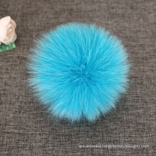 large silver fox fur pom pom wholesale